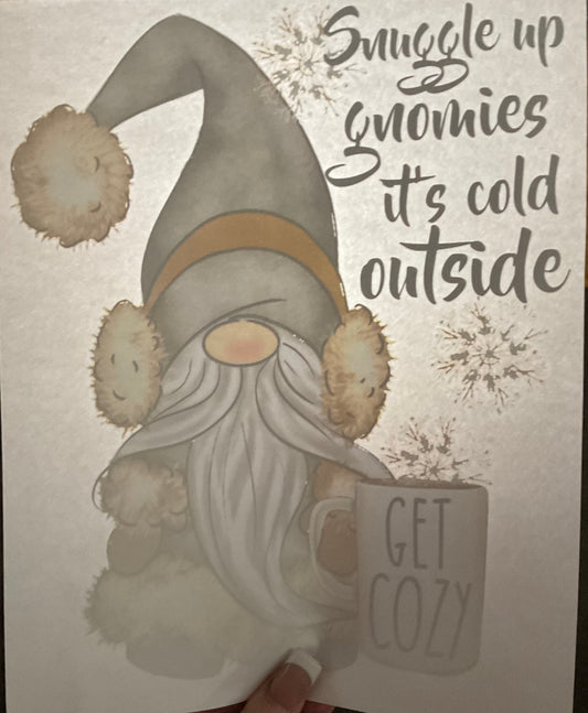 Gnome Christmas Snuggle Up – Gnomes, It’s Cold Outside Christmas DTF Print