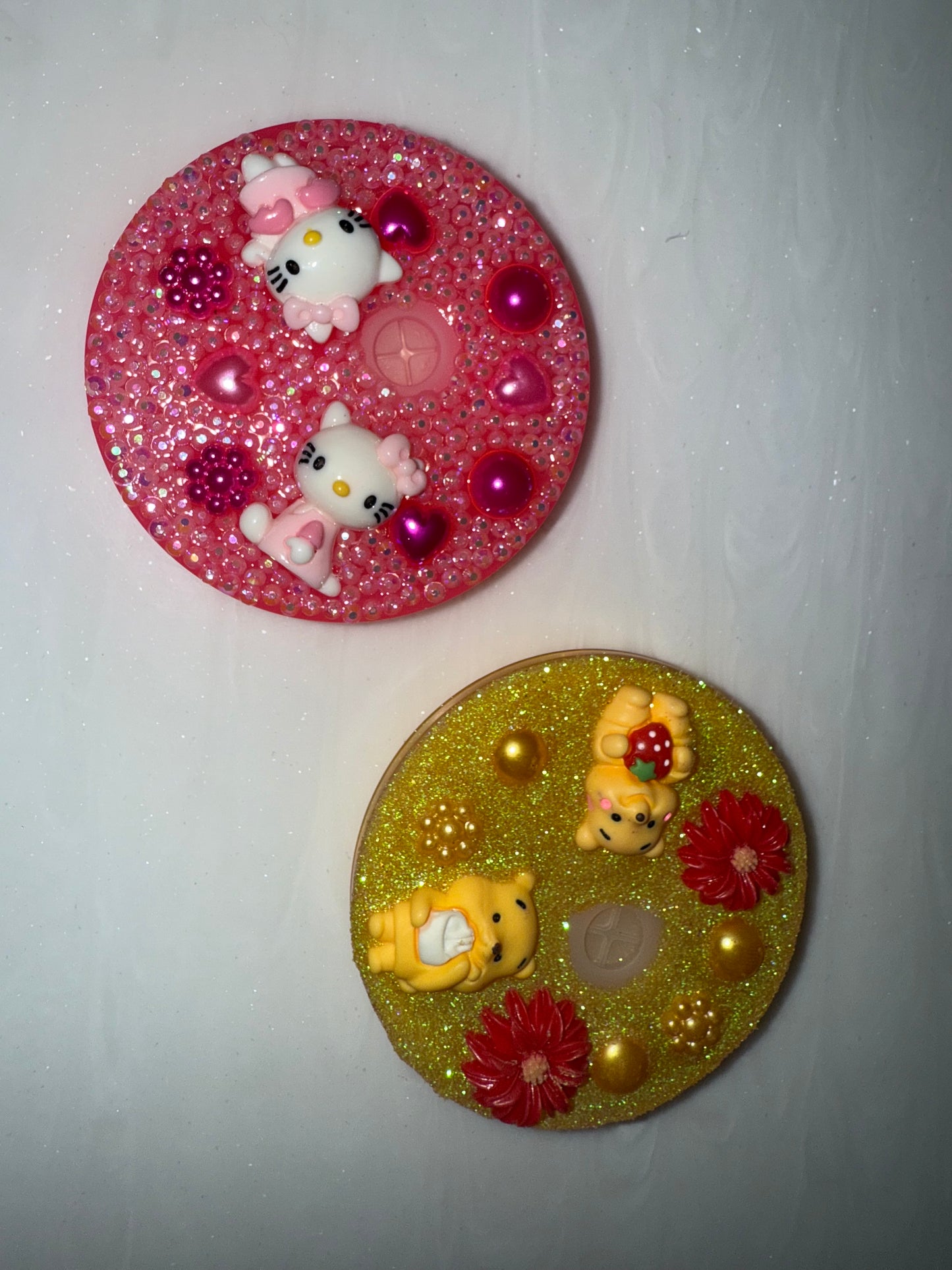 Decorated Tumbler Lid Toppers