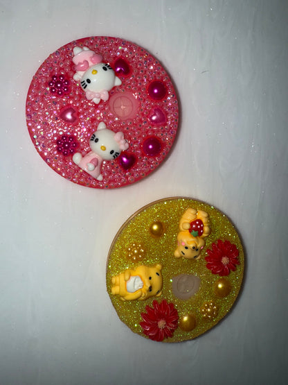 Decorated Tumbler Lid Toppers