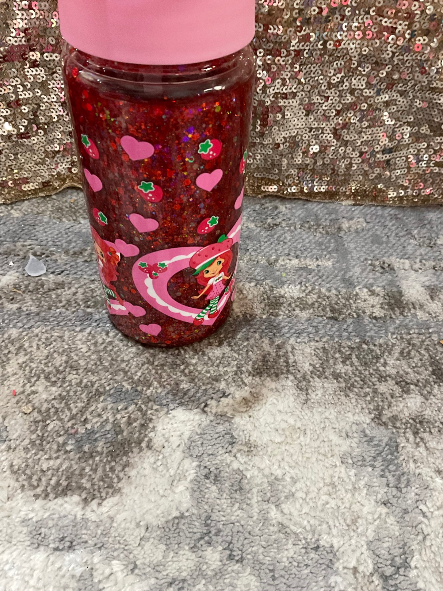 Strawberry shortcake Kids Snow globe with Red glitter