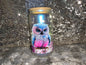 Colorful Owl Print -Rainbow Shimmer Colorful Haze Glass Tumbler (Blue)