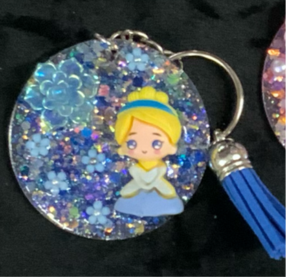 3D Resin Keychains (Disney/Glitter)