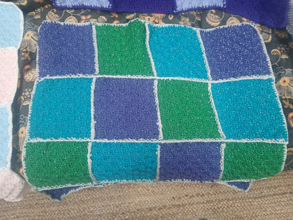 Handmade Crocheted Baby Blanket with Embroidery