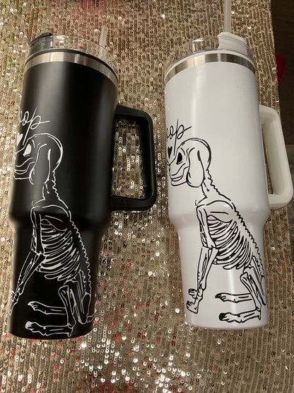 Mr. and Mrs. Dog Lover Skeleton Tumblers