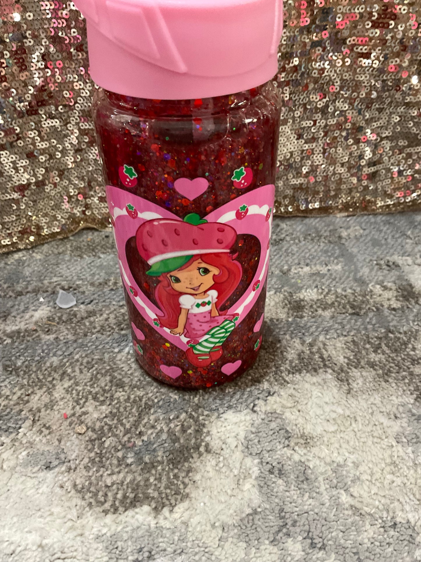 Strawberry shortcake Kids Snow globe with Red glitter