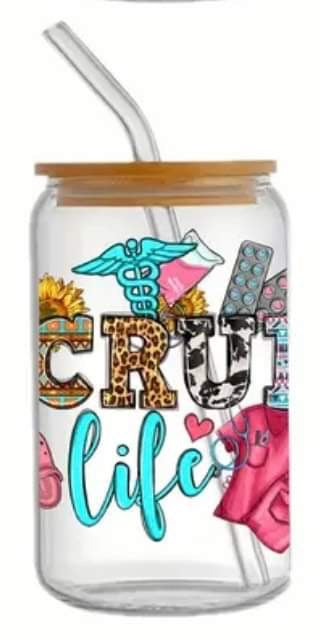 SCRUB life-Clear 16oz Glass Tumbler