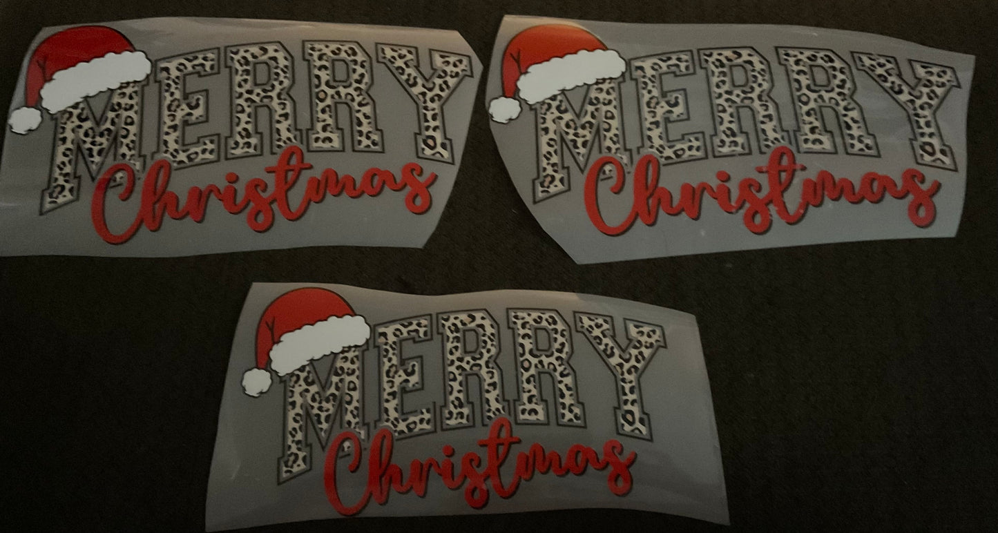 Merry Christmas Cheetah Print – Matching Christmas DTF Print