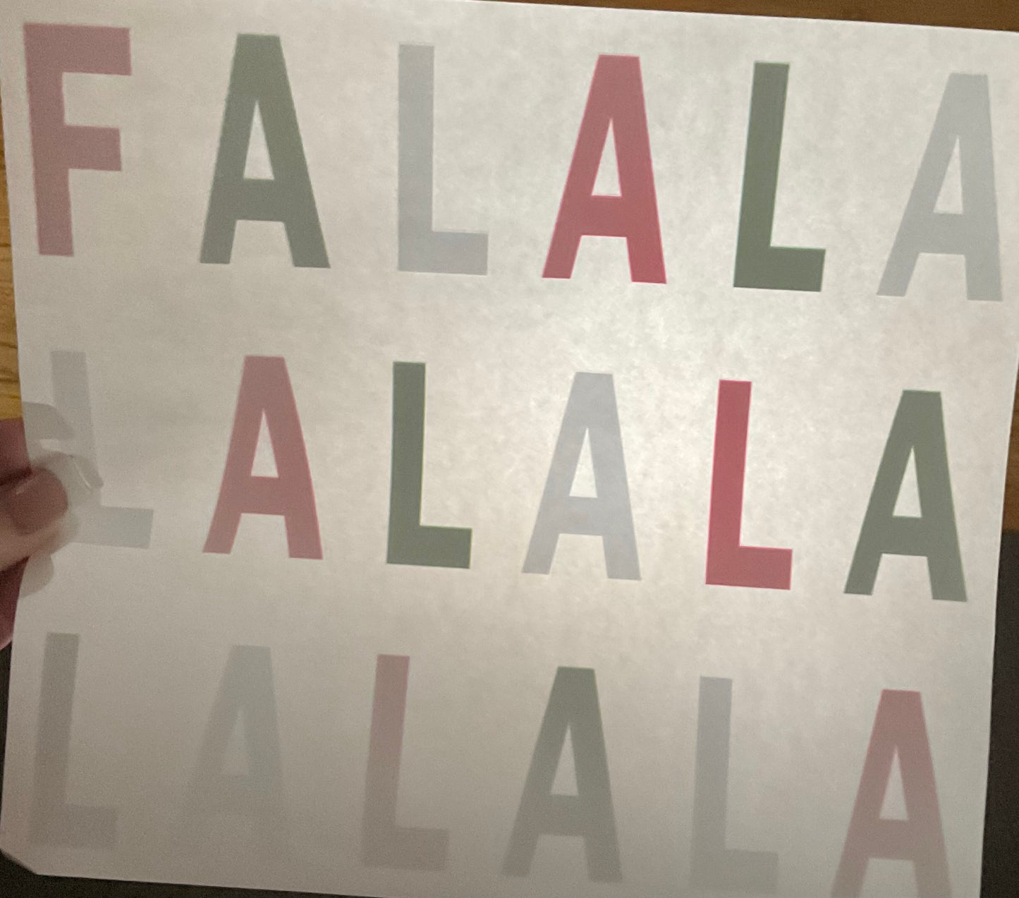 Falalala Christmas DTF print