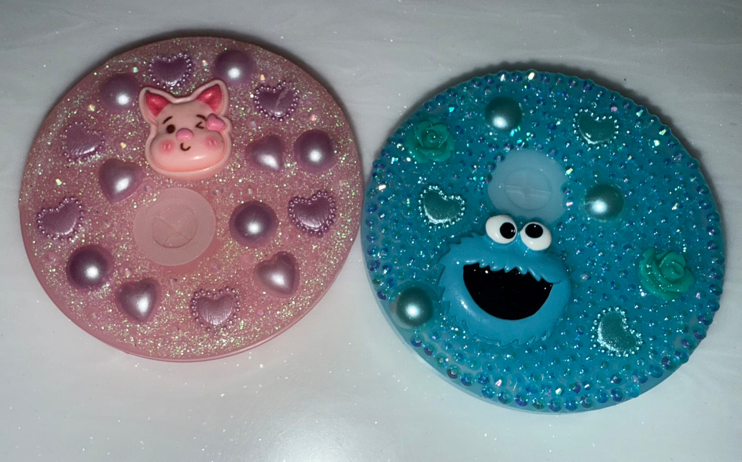 Decorated Tumbler Lid Toppers