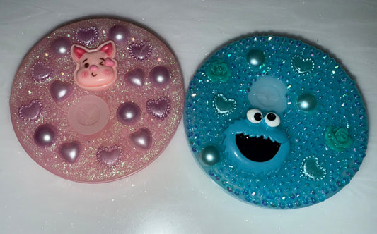 Decorated Tumbler Lid Toppers