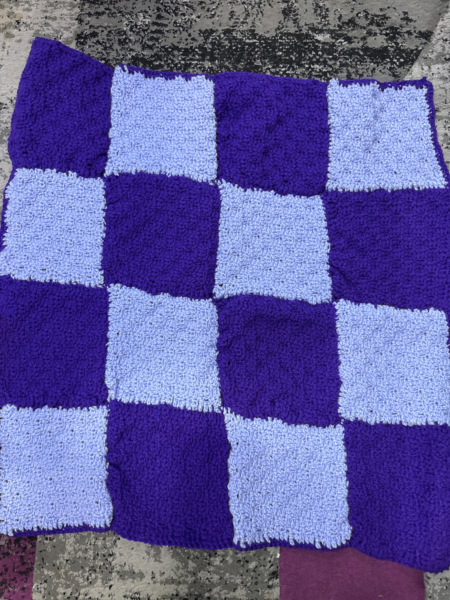 Handmade Crocheted Baby Blanket with Embroidery