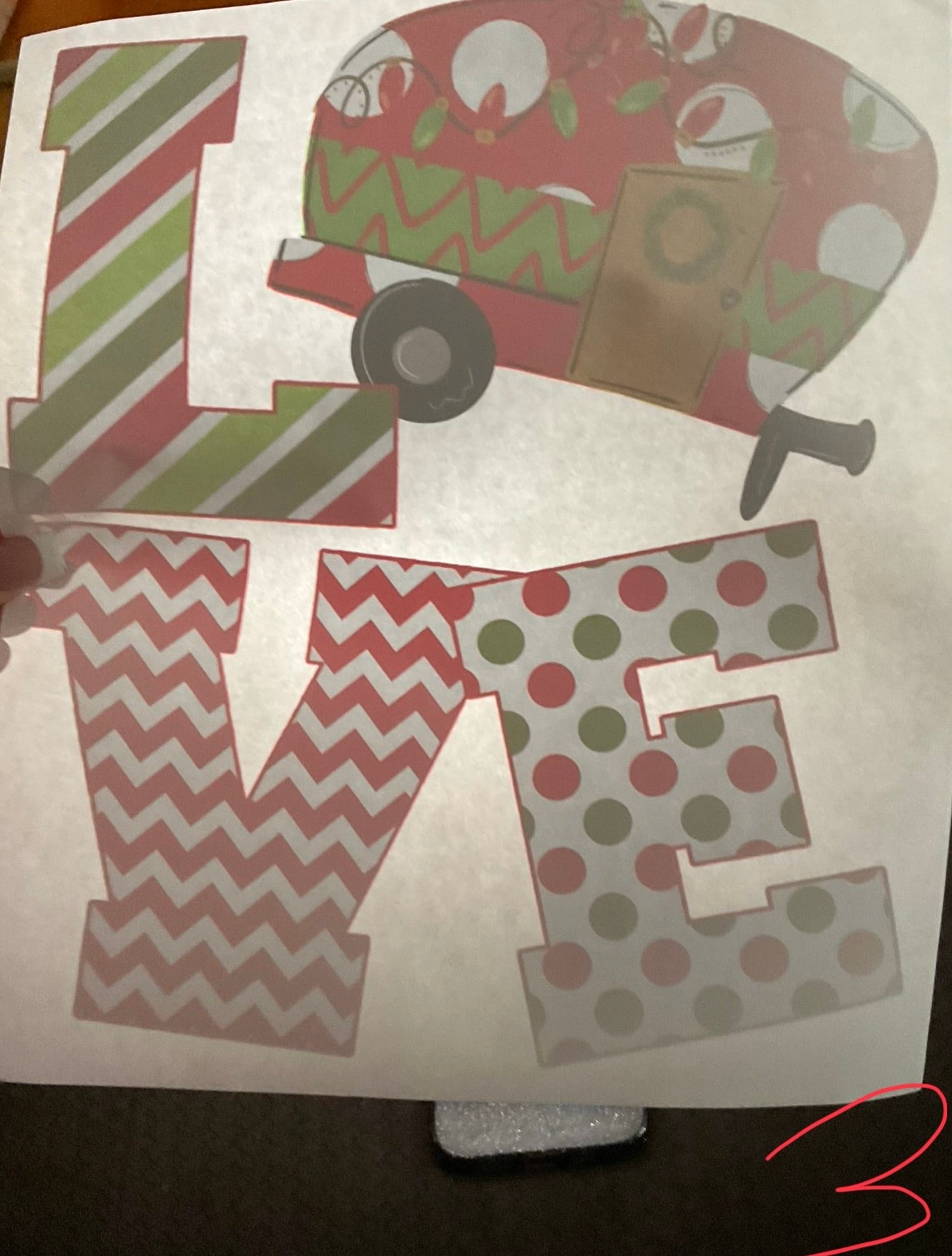 LOVE Camping Christmas DTF print