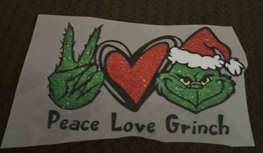 Peace-Love-Grinch Christmas DTF print