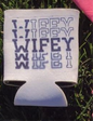 Pink and White Beer Koozie