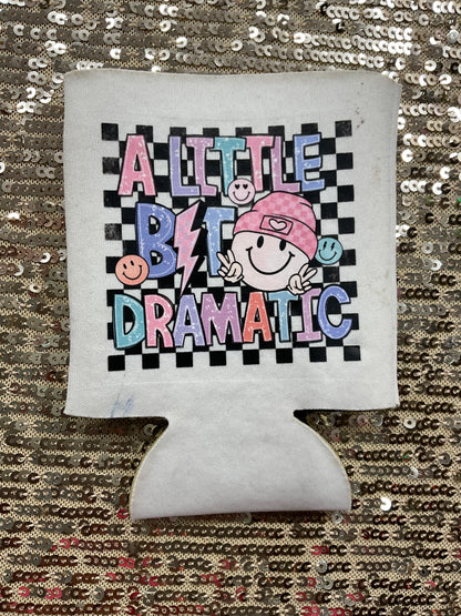 Pink and White Beer Koozie
