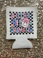 Pink and White Beer Koozie