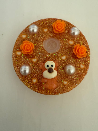 Decorated Tumbler Lid Toppers