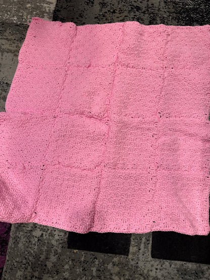 Handmade Crocheted Baby Blanket with Embroidery