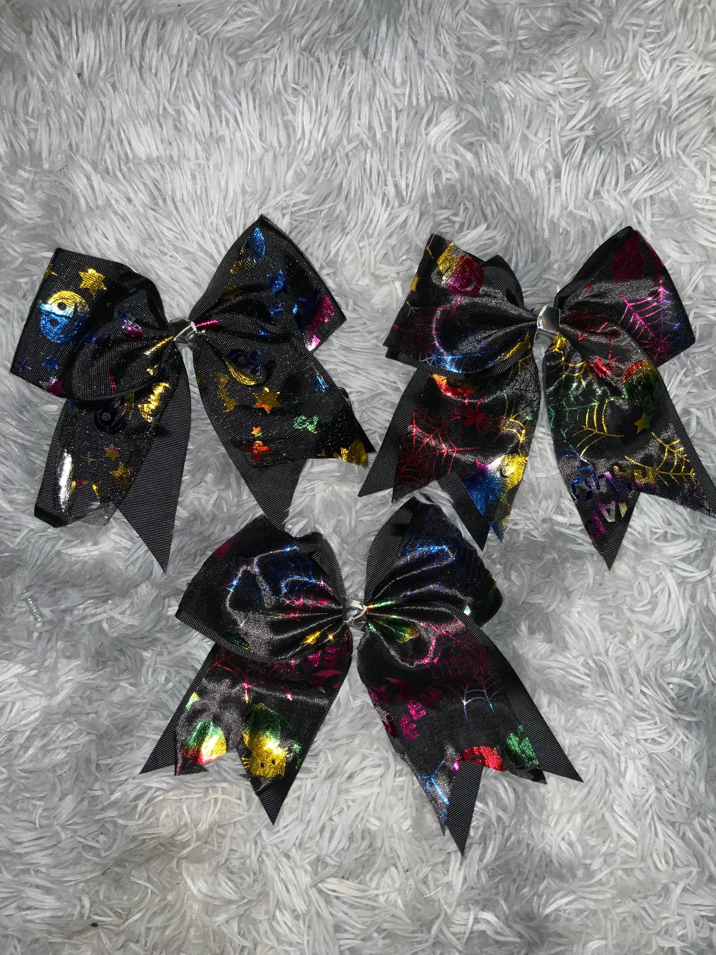 Halloween Bow Black With Metalic Design