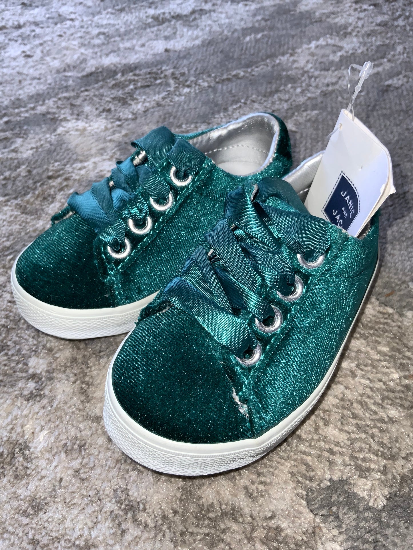 Janie and Jack Toddler Velvet Sneakers Size 9C