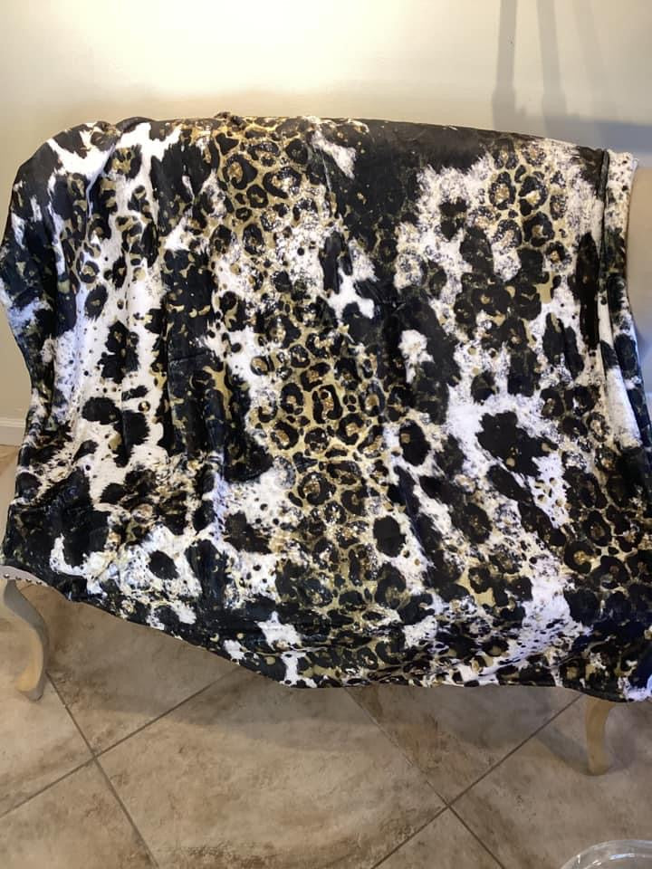 Cow and Leopard Blanket