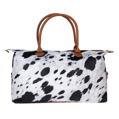 Cow Print Weekender Bag