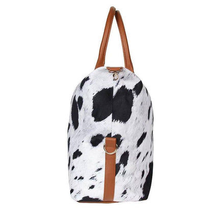 Cow Print Weekender Bag