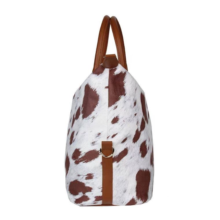 Brindle Cow Print Weekender Bag